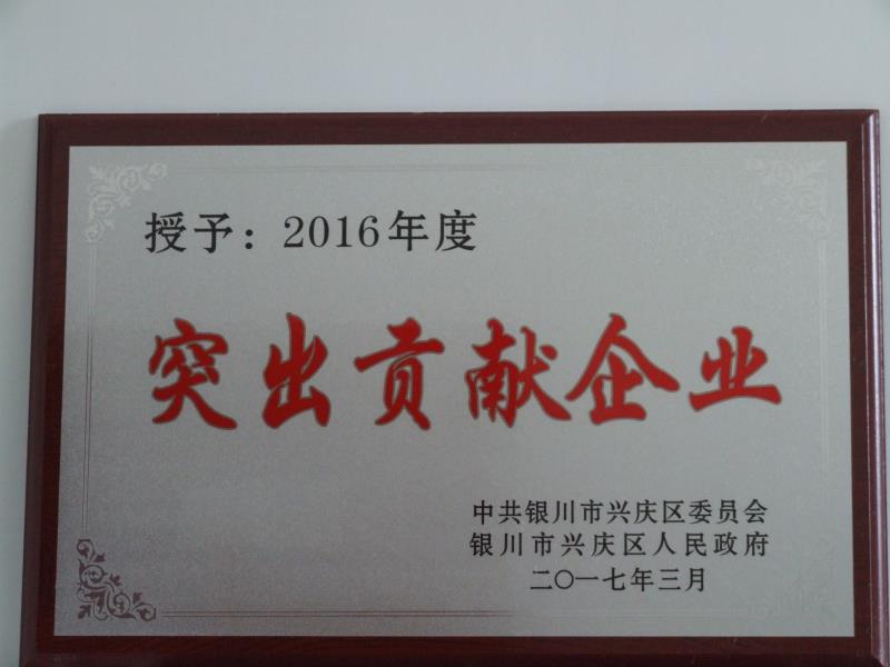 九体育网页版在线登录2016年度突出贡献企业